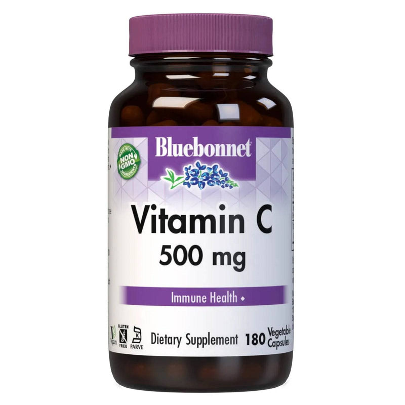 Bluebonnet Vitamina C 500 mg 180 Cápsulas Vegetales