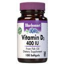 Bluebonnet Vitamin D3 10 mcg (400 IU) 100 Softgels - DailyVita