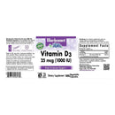 Bluebonnet Vitamin D3 25 mcg (1000 IU) 180 Veg Capsules - DailyVita