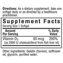 Bluebonnet Vitamin D3 50 mcg (2000 IU) 250 Softgels - DailyVita