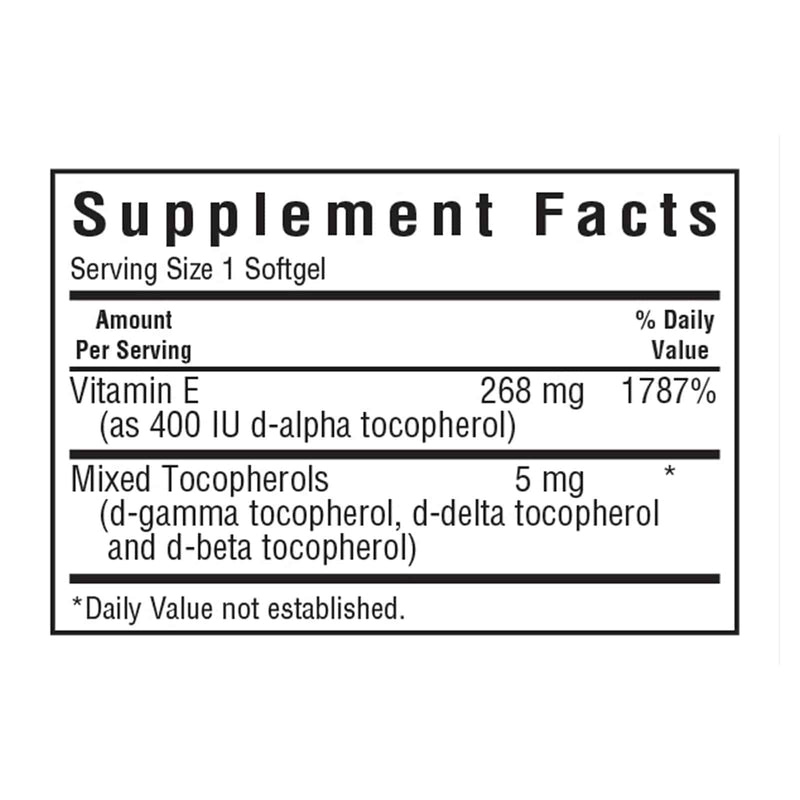 Bluebonnet Vitamin E 268 mg (400 IU) Mixed 50 Softgels