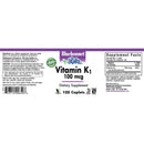 Bluebonnet Vitamin K1 100 mcg 100 Caplets - DailyVita