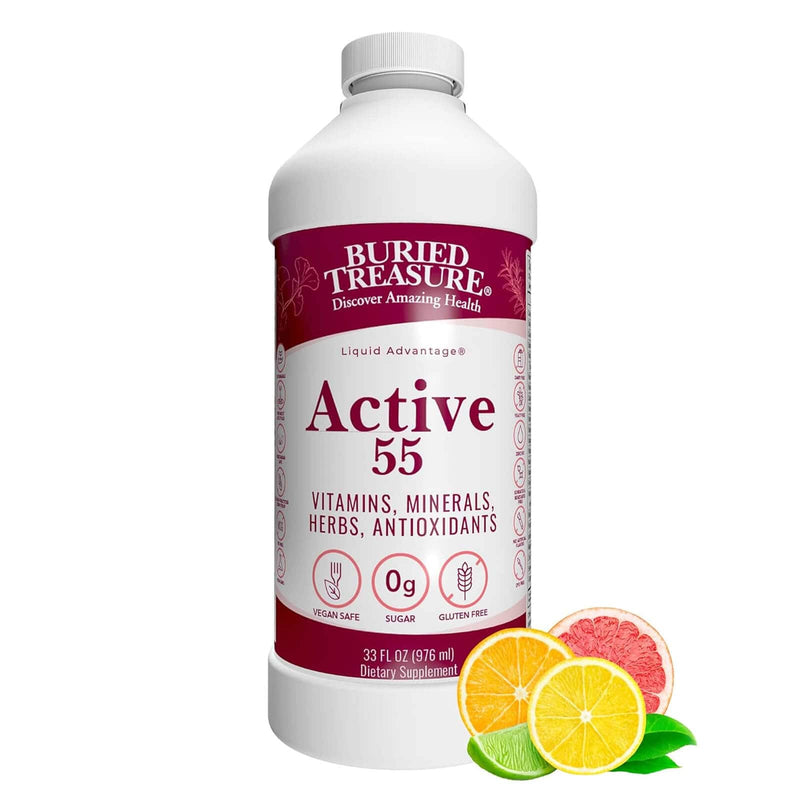 Buried Treasure Active 55 minerais vitamínicos 32 fl.oz (946ml)