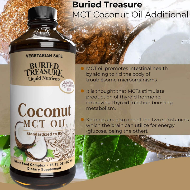 Nutrientes líquidos de aceite MCT de coco Buried Treasure 16 fl.oz (473ml)