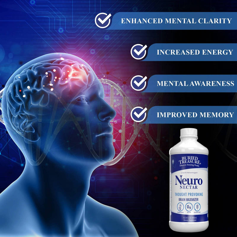 Buried Treasure Neuro-Nectar Mental Maximizer Nutrientes Líquidos 16 fl.oz (473ml)