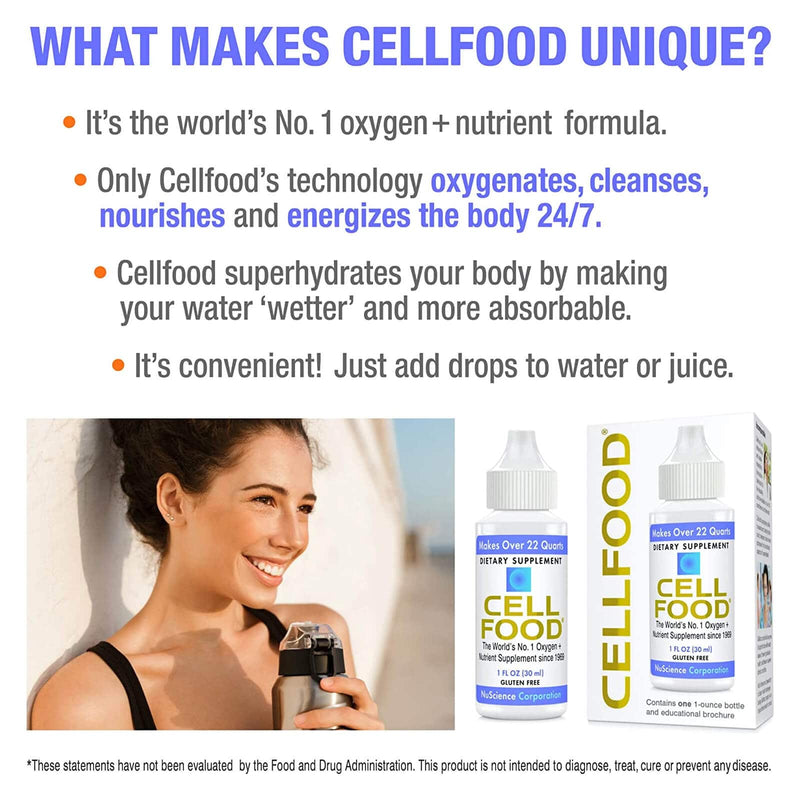 Cellfood Liquid Concentrate、1-Ounce + Free CellFood book by Lumina Health-Oxygen Energy