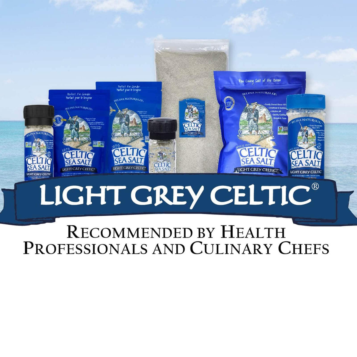 Celtic Sea Salt Light Grey 3 oz Large Grinder | DailyVita