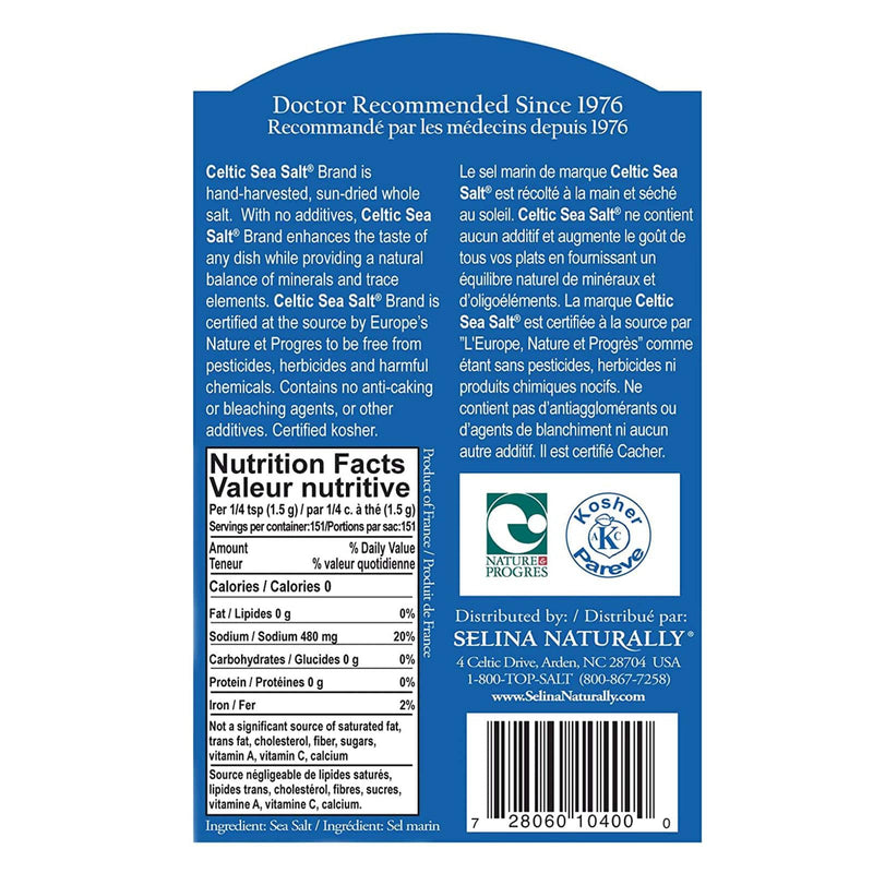 Celtic Sea Salt Light Grey ½ lb resealable Bag