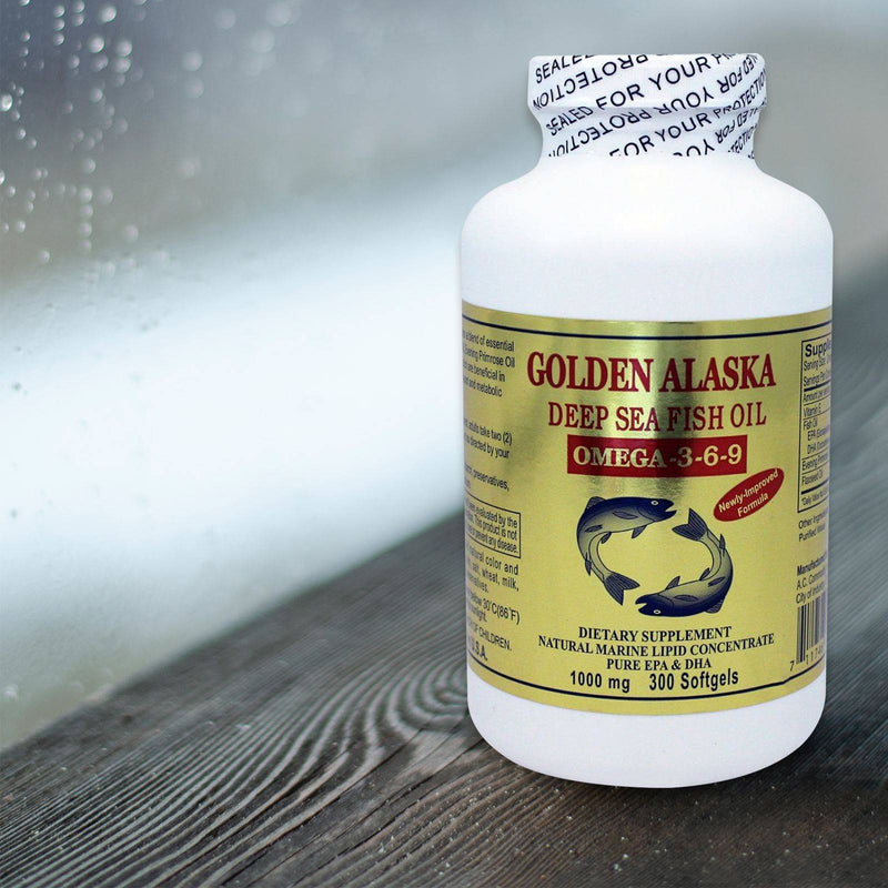 Aceite de pescado de aguas profundas Golden Alaska, 1000 mg, 300 cápsulas blandas