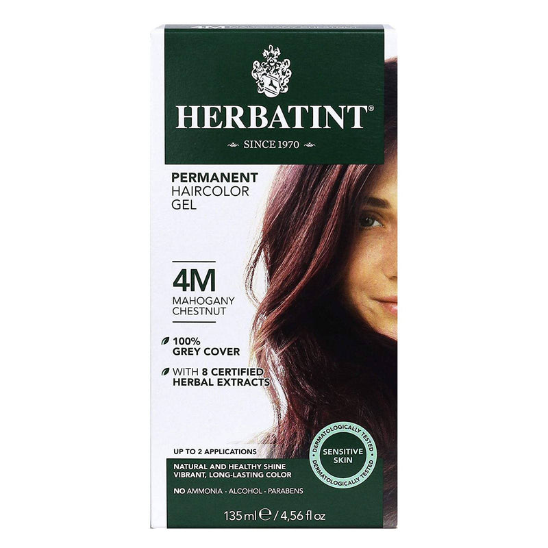 Herbatintパーマネントヘアカラージェル-4Mマホガニーチェスナット