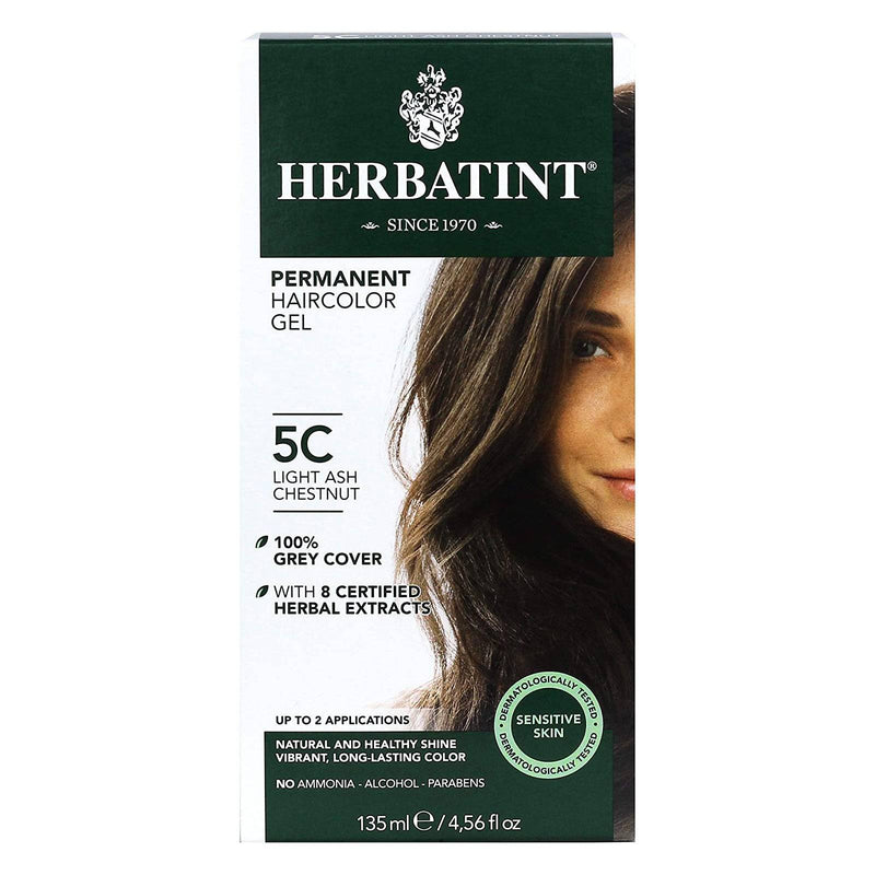 Herbatint Permanent Hair Color Gel 5C Light Ash Chestnut