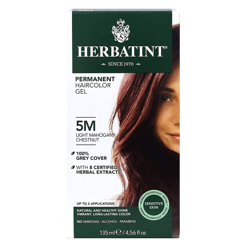 Herbatint Permanent Hair Color Gel 5M Light Mahogany Chestnut