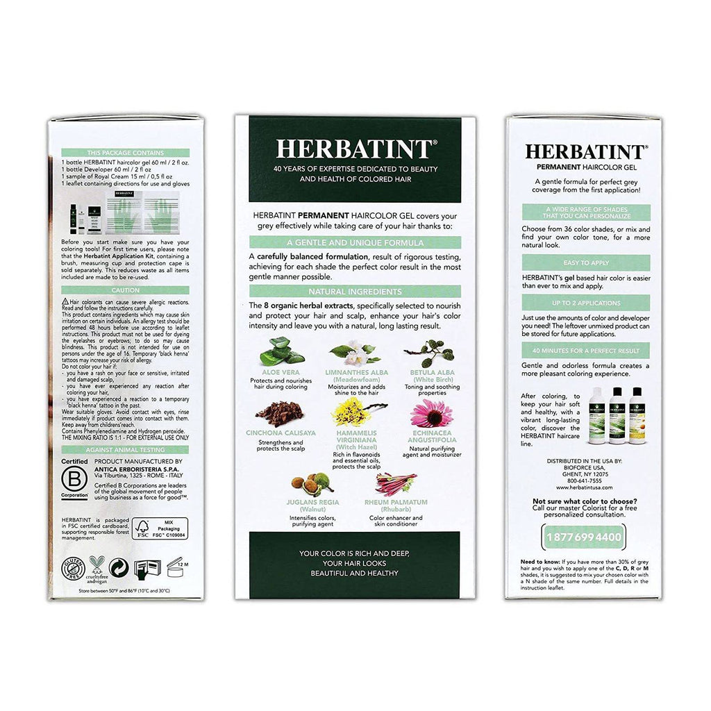 Herbatint Permanent Hair Color Gel 6C Dark Ash Blonde - DailyVita