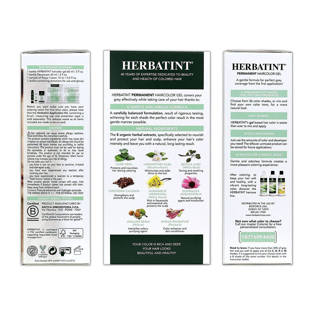 Herbatint Permanent Hair Color Gel 7R Copper Blonde - DailyVita
