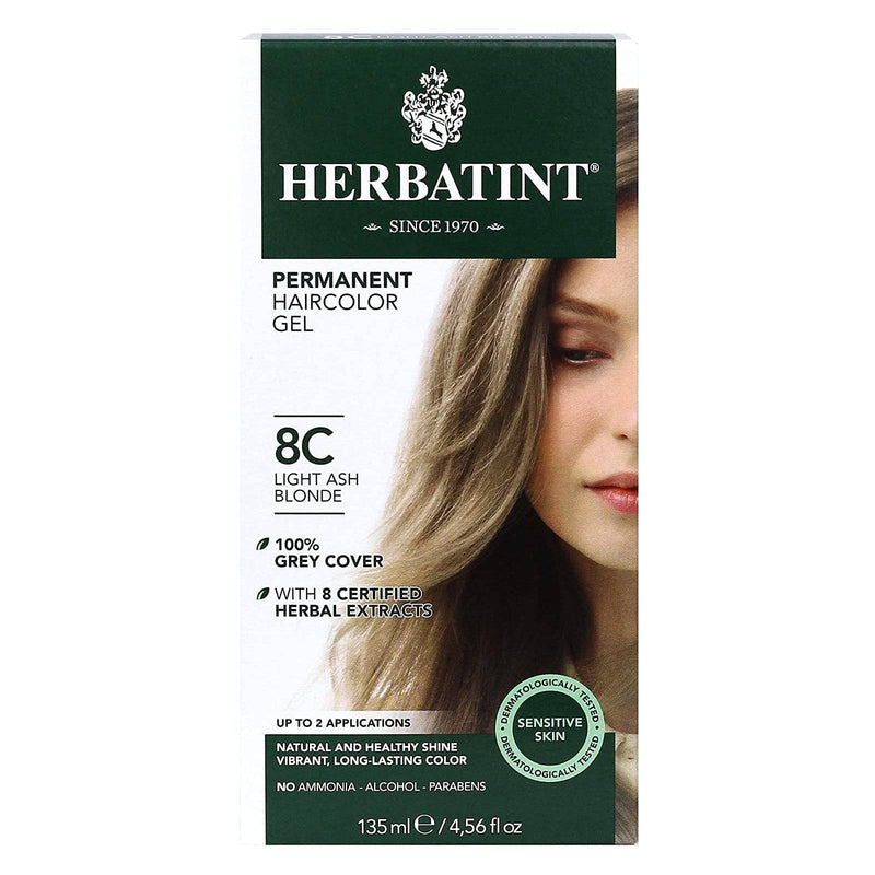 Herbatint Permanent Hair Color Gel 8C Light Ash Blonde