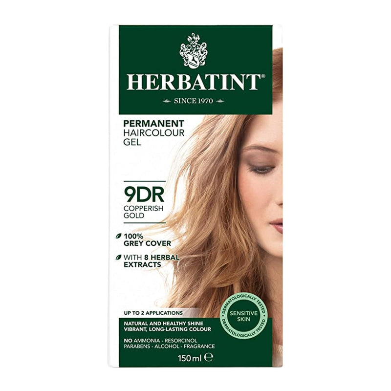 Herbatintパーマネントヘアカラージェル-COPPERGOLD 9DR