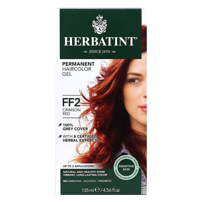 Herbatint Permanent Hair Color Gel Crimson Red FF2