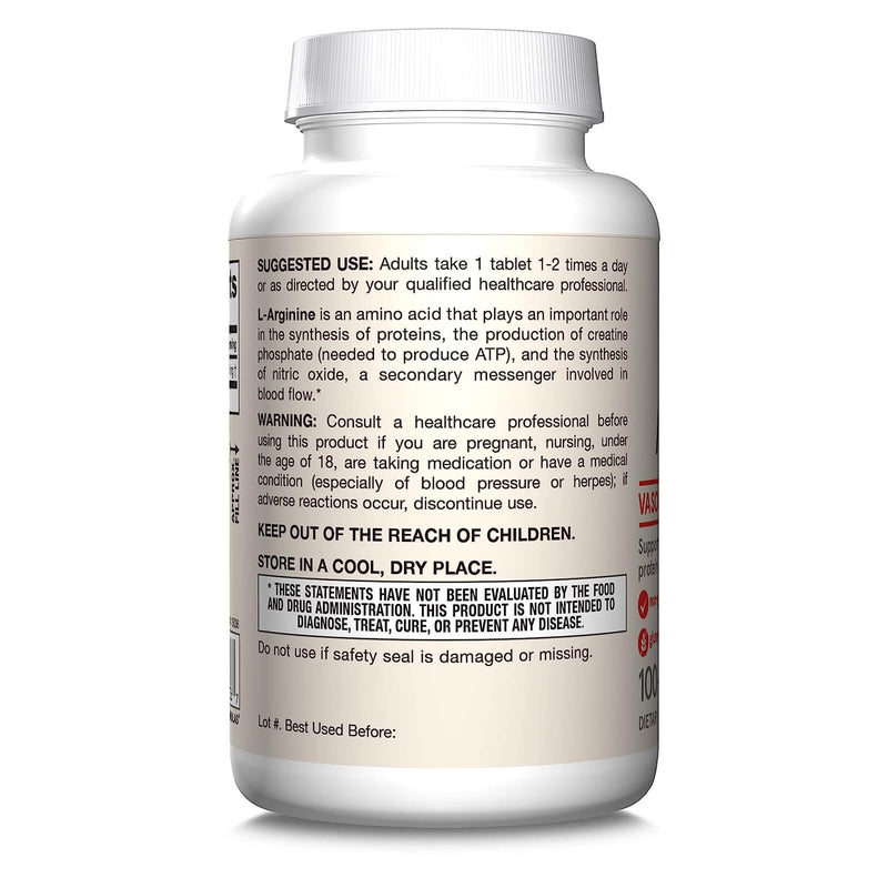 Jarrow Formulas Arginine 1000 mg 100 Tablets