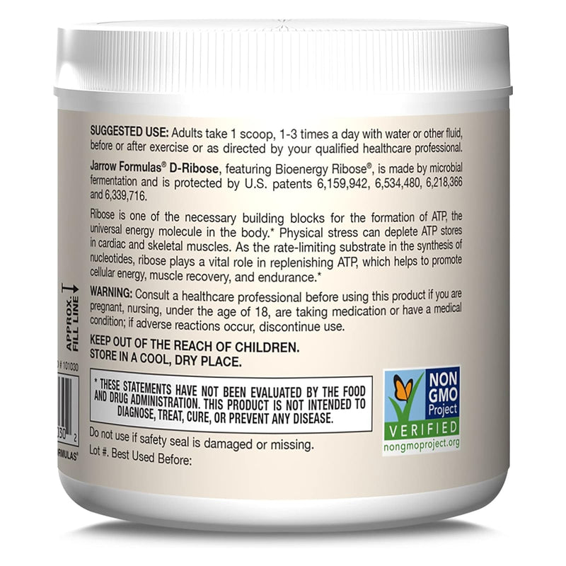 Jarrow Formulas D-Ribose Powder 7.05 oz