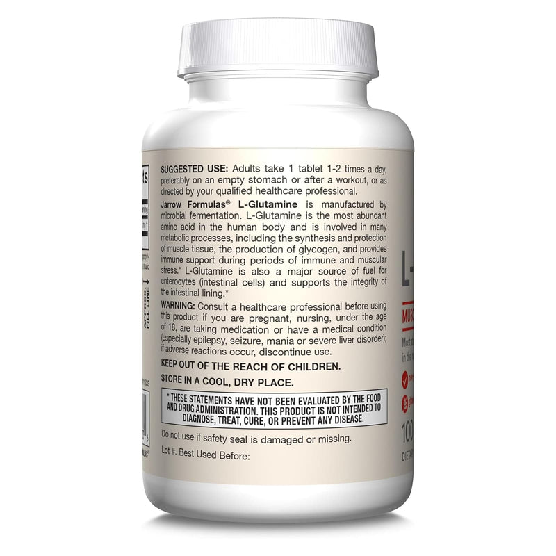 Jarrow Formulas L-Glutamine 1000 mg 100 Tablets