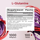 Jarrow Formulas L-Glutamine 1000 mg 100 Tablets - DailyVita
