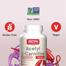 Jarrow Formulas Acetyl L-Carnitine 500 mg 120 Veggie Caps - DailyVita