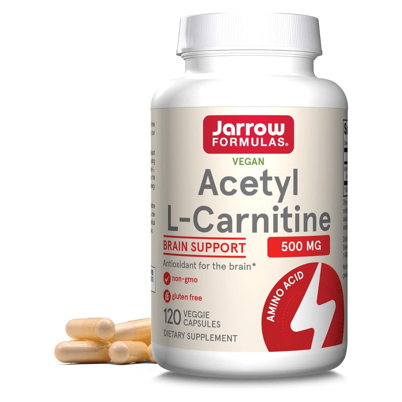 Jarrow Formulas, Acetil L-carnitina, 500 mg, 120 cápsulas vegetarianas