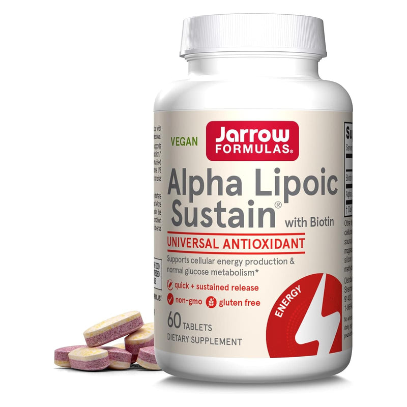 Jarrow Formulas Alpha Lipoic Sustain with Biotin 300 mg 60 Tablets