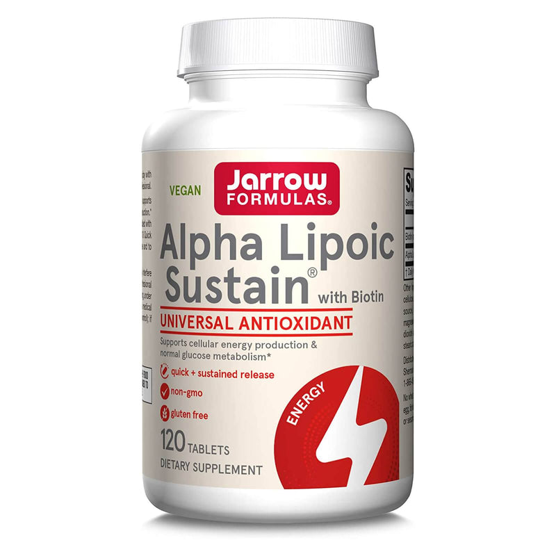 Jarrow Formulas、ビオチン入りアルファリポ酸サステイン、バリューサイズ300 Mg、120錠