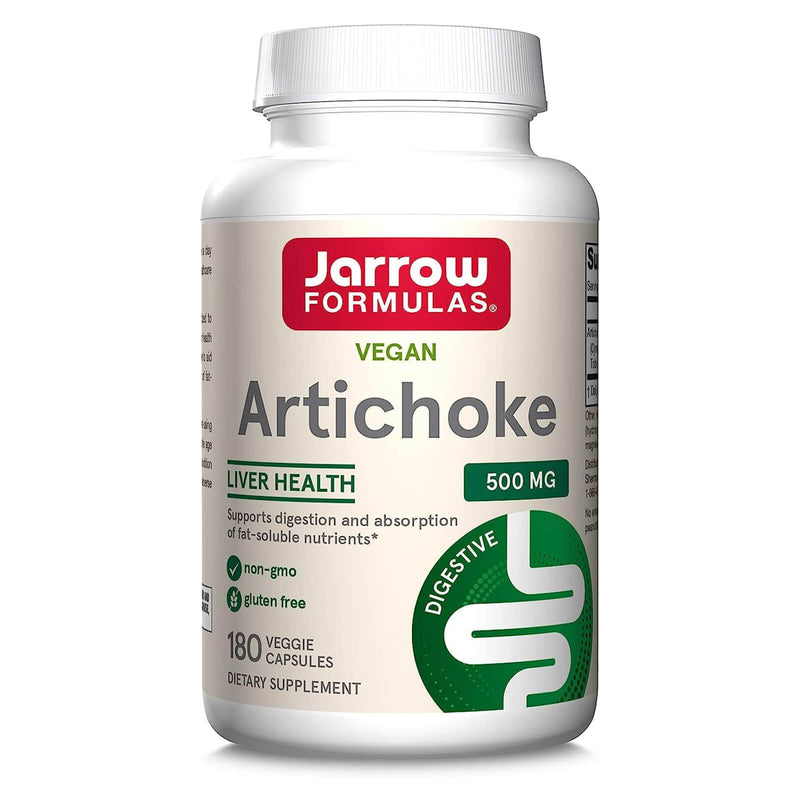 Jarrow Formulas, Extracto estandarizado de alcachofa, 500 mg, 180 cápsulas vegetarianas