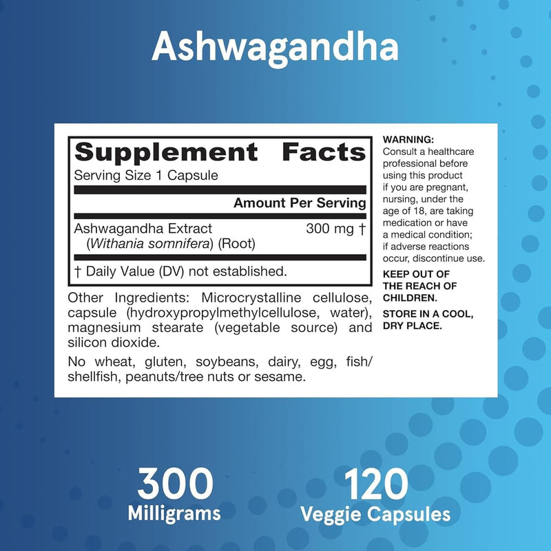 Jarrow Formulas Ashwagandha 300 mg 120胶囊