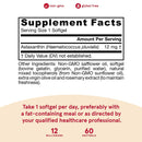 Jarrow Formulas Astaxanthin 12 mg 60 Softgels - DailyVita