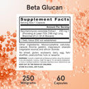 Jarrow Formulas Beta Glucan 250 mg 60 Capsules - DailyVita