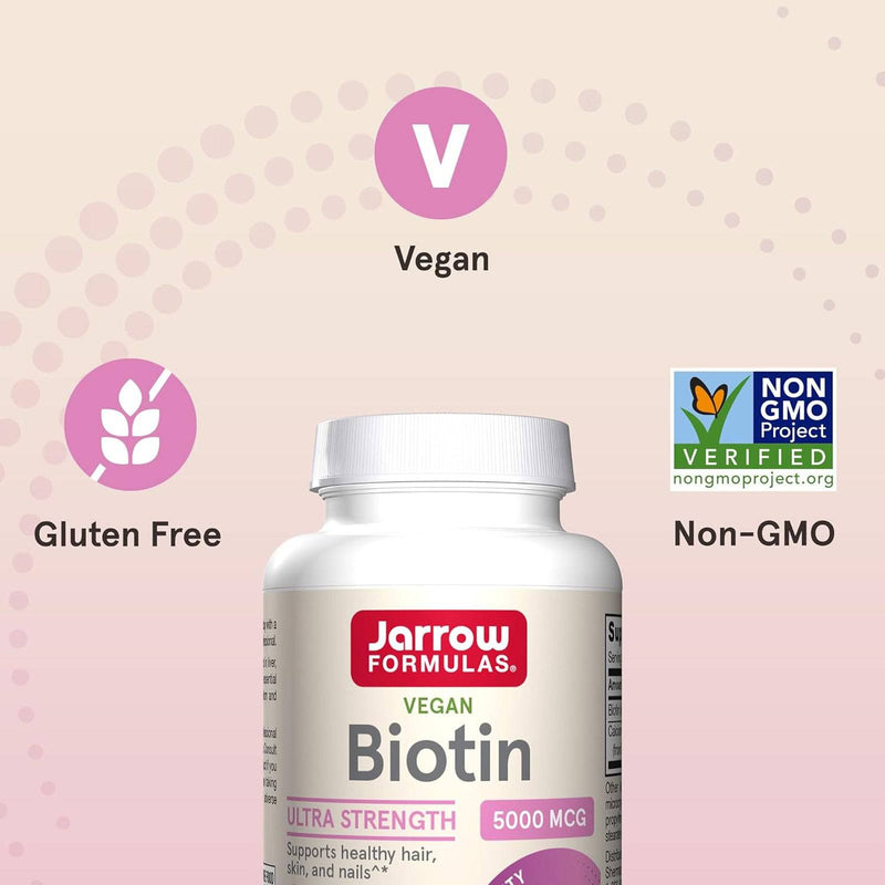 Jarrow Formulas Biotin 5,000 mcg 100 Veggie Caps