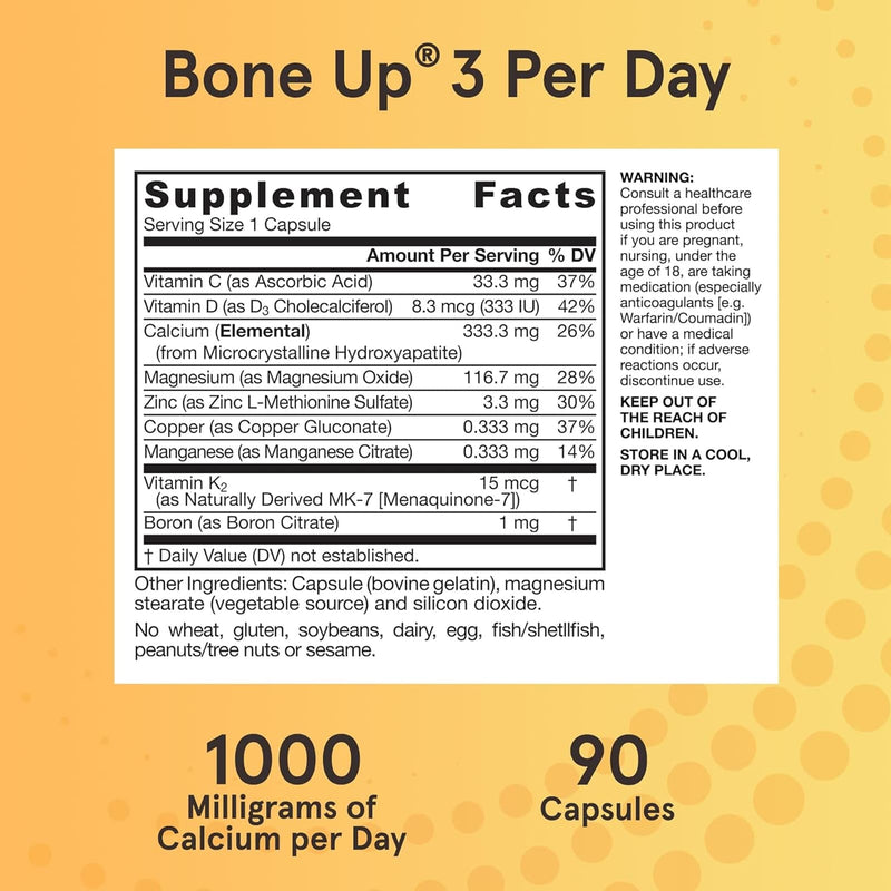 Jarrow Formulas, Bone-Up, tres por día, 90 cápsulas