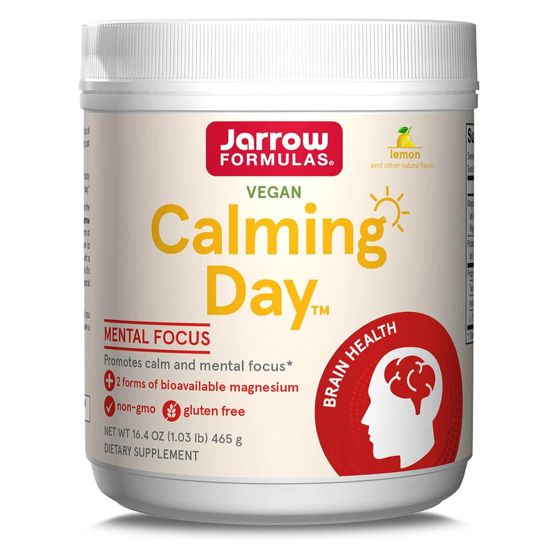 Jarrow Formulas Calming Day Magnesium Supplement Powder Lemon Flavor 16.4 oz