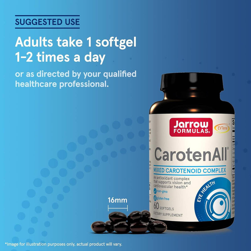 Jarrow Formulas CarotenAll Mixed Carotenoids Complex 60 Softgels