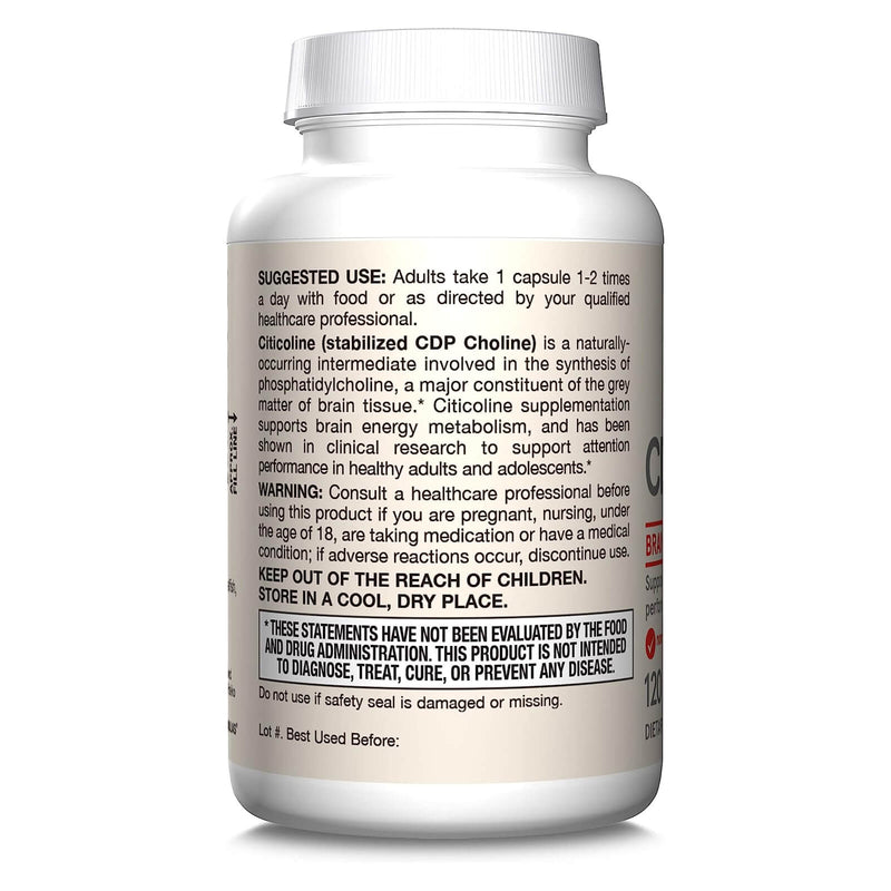 Jarrow Formulas Citicoline CDP胆碱250 mg 120胶囊