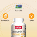 Jarrow Formulas Curcumin 95 500 mg 60 Veggie Caps - DailyVita