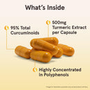 Jarrow Formulas Curcumin 95 Turmeric Extract 500 mg 120 Veggie Caps - DailyVita