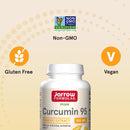 Jarrow Formulas Curcumin 95 Turmeric Extract 500 mg 120 Veggie Caps - DailyVita