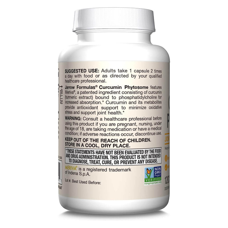 Jarrow Formulas Curcumin Phytosome 500 mg 120 Veggie Caps