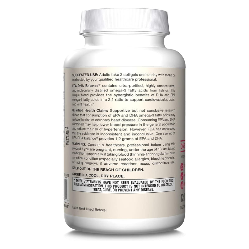 Jarrow Formulas EPA-DHA Balance 120 Softgels