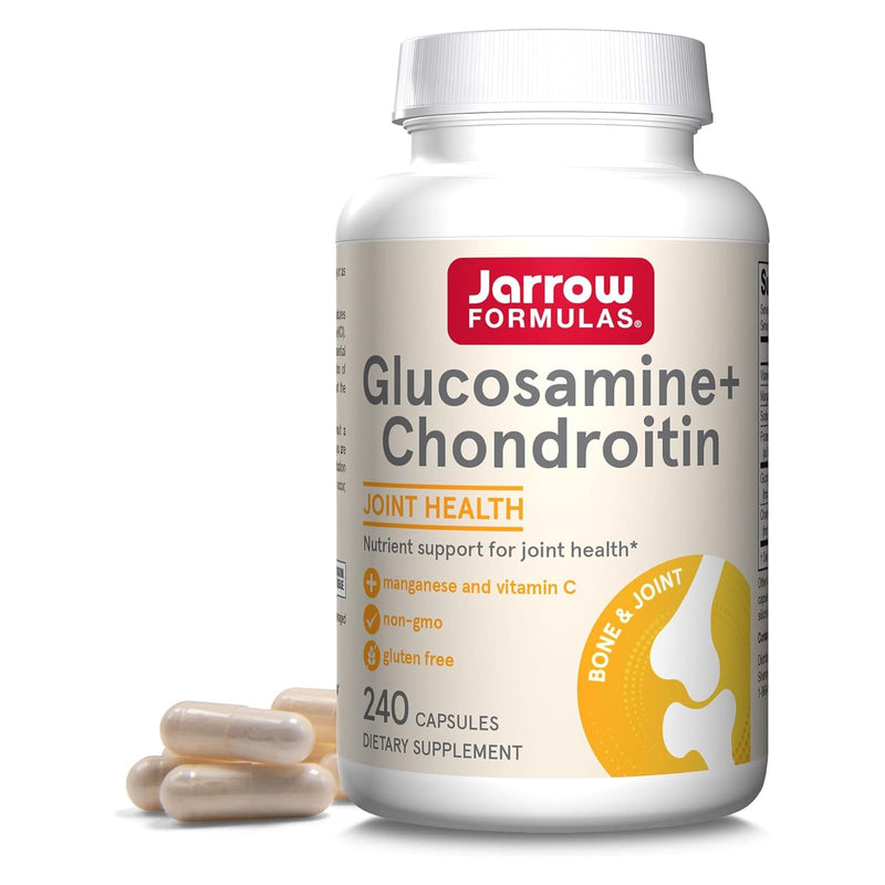 Jarrow Formulas Glucosamine + Chondroitin with Manganese and Vitamin C 240 Capsules