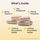 Jarrow Formulas Glucosamine + Chondroitin with Manganese and Vitamin C 240 Capsules - DailyVita