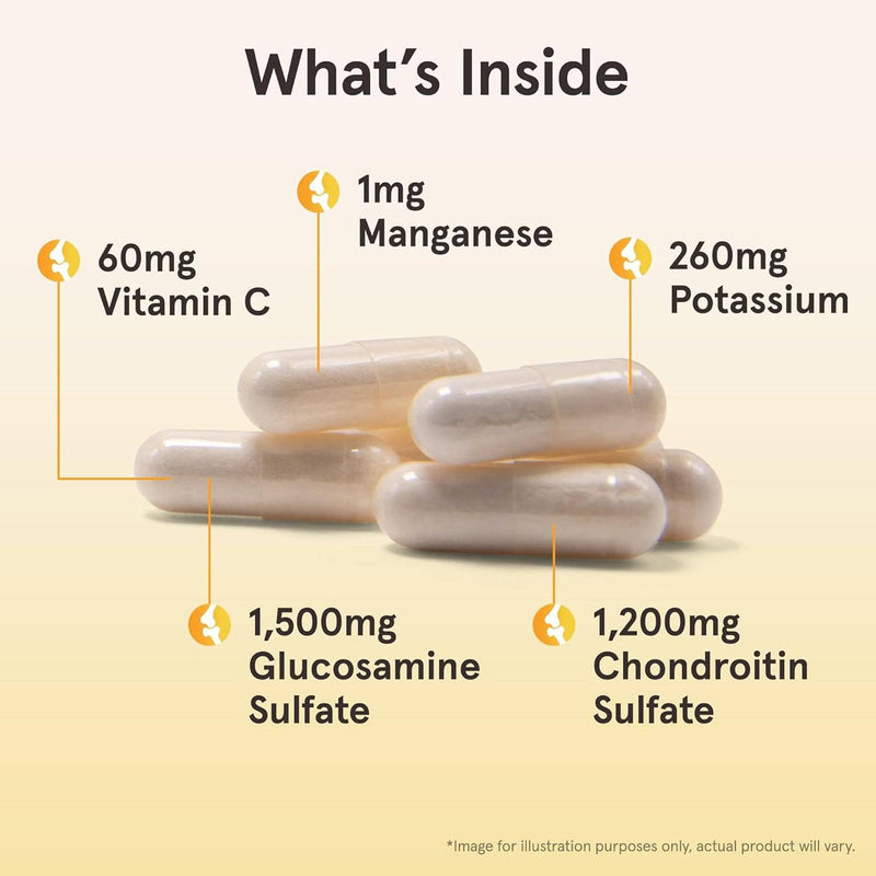 Jarrow Formulas Glucosamine + Chondroitin with Manganese and Vitamin C 240 Capsules