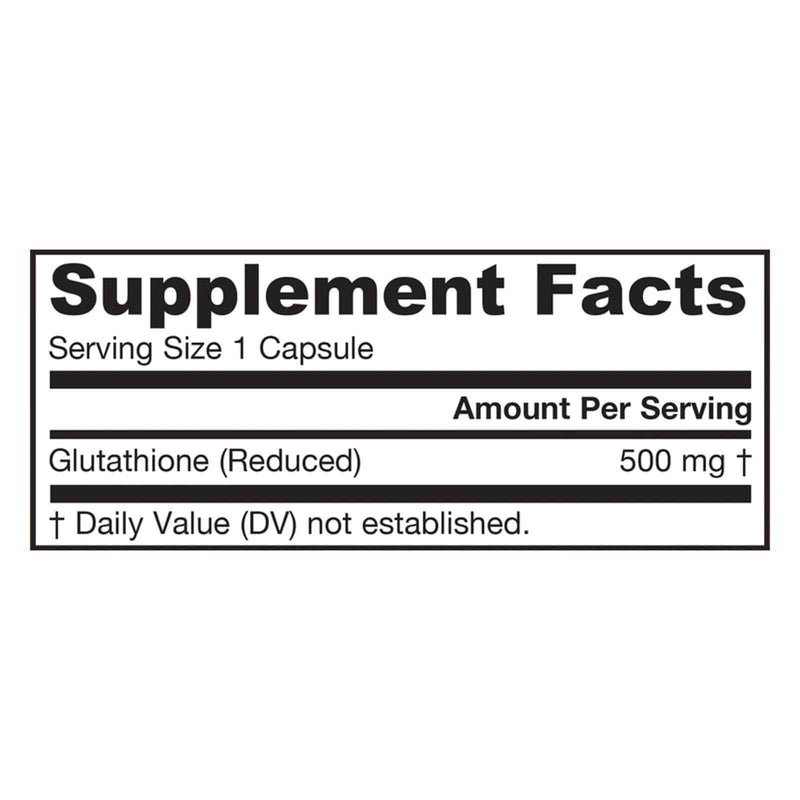 Jarrow Formulas Glutathione Reduced 500 mg 120 Veggie Caps