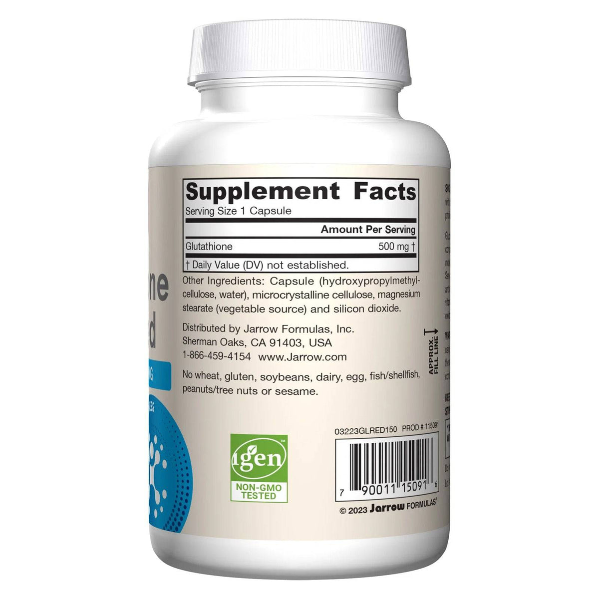 Jarrow Formulas Glutathione Reduced 500 mg 150 Veggie Caps | DailyVita