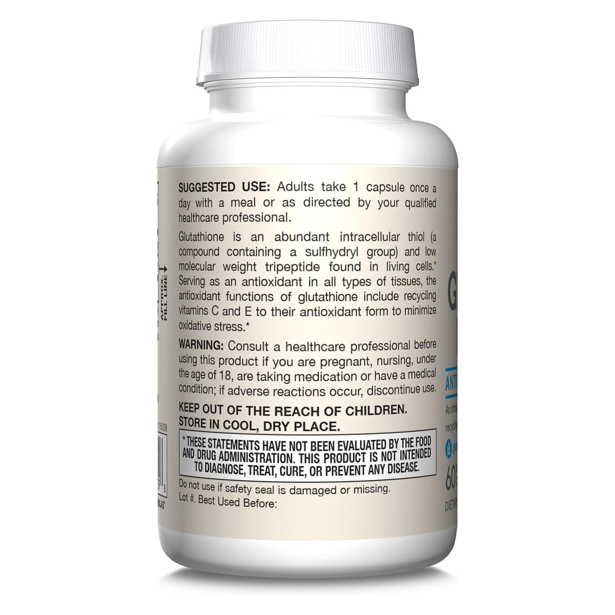 Jarrow Formulas Glutathione Reduced 500 mg 60 Veggie Caps | DailyVita