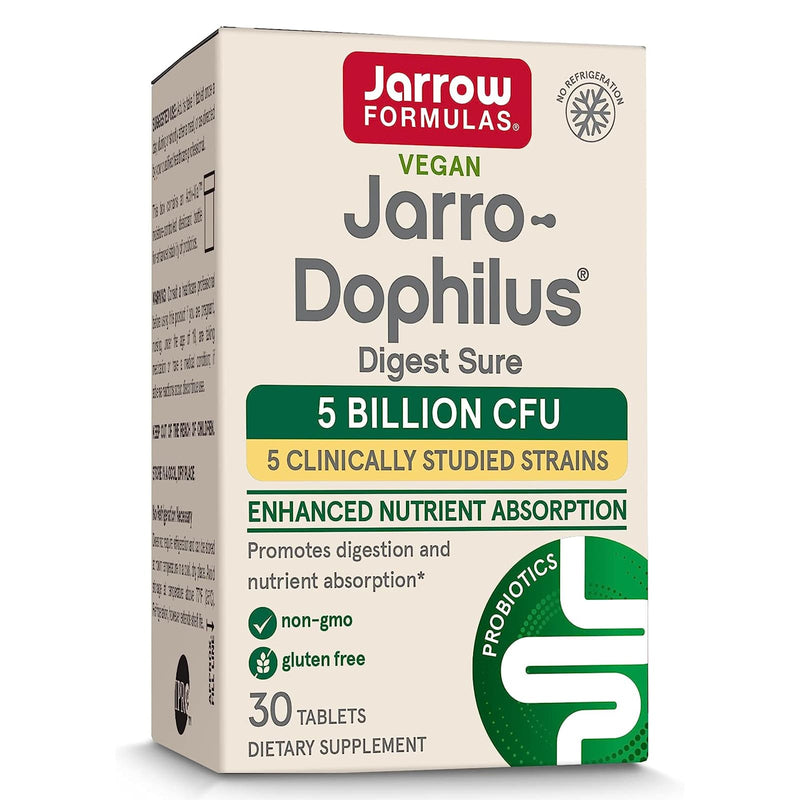 Jarrow Formulas Jarro-Dophilus 5 Billion CFU + Digest Sure 30 Bilayer Tablets